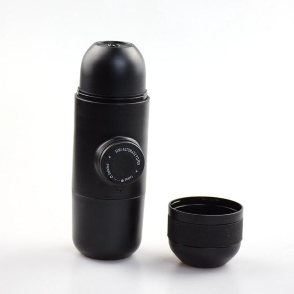 1pc Mini Electric Stainless Steel Black Handheld Coffee Mixer